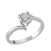 Bague pour femme en argent avec pierre unique